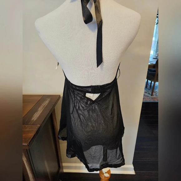 Fredericks of Hollywood Size Large Black Red Sexy Lingerie Top Open Front NewTag - Picture 6 of 9